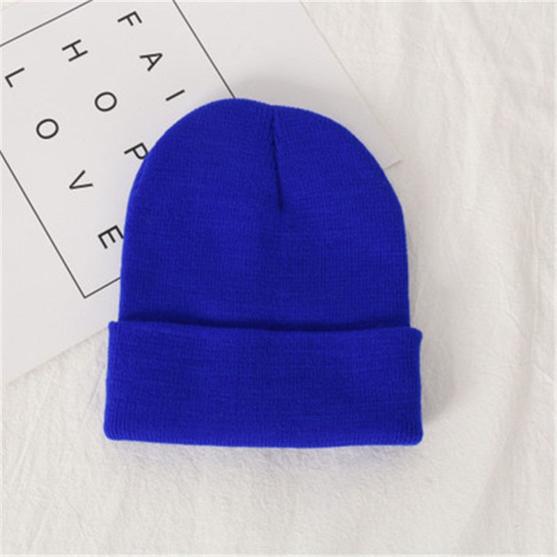 Knit Beanie for Fall and Winter in Candy Colors