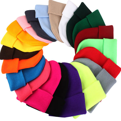 Knit Beanie for Fall and Winter in Candy Colors