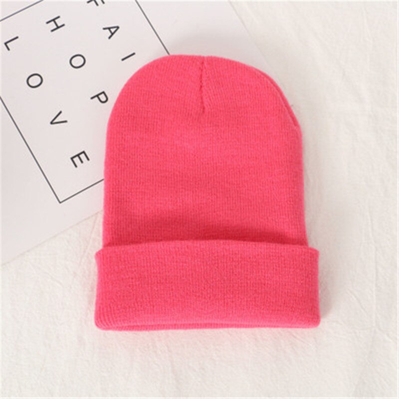 Knit Beanie for Fall and Winter in Candy Colors