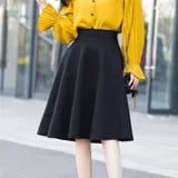 Chic High-Waist Umbrella Skirt