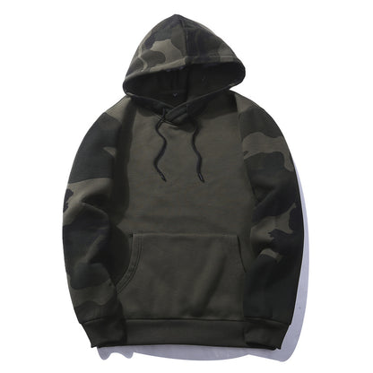 Men's Hooded Camouflage Sweatshirt for Autumn & Winter