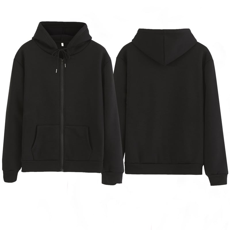 Plus Velvet Thick Zipper Hooded Sweater for All