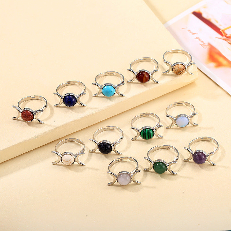 Vintage Elegance Natural Stone Ring