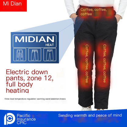 USB Heated Pants for Couples, 12 Heating Zones, Winter