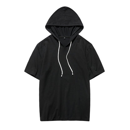 Men's Casual Hooded Short Sleeve Top