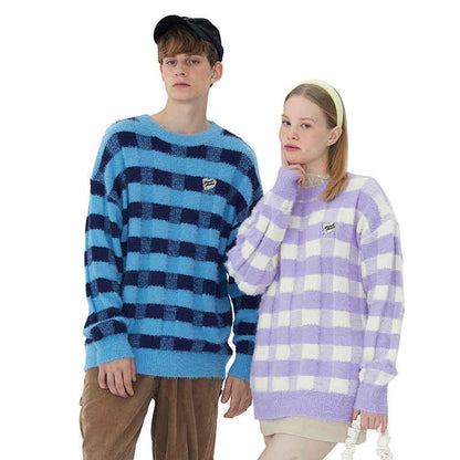 Dual-Tone Mink Fur Leisure Sweater