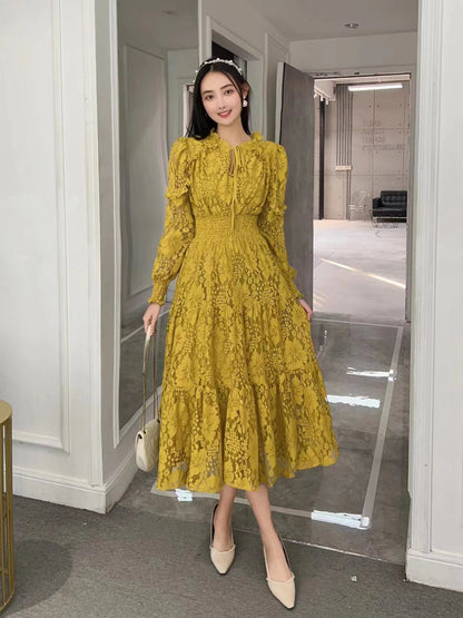 Lace Long Sleeved Dress for Women