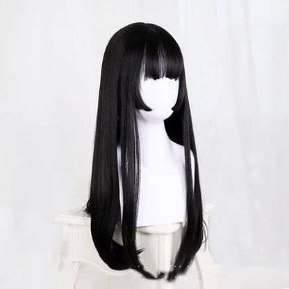 Sleek Black Straight Lolita Wig