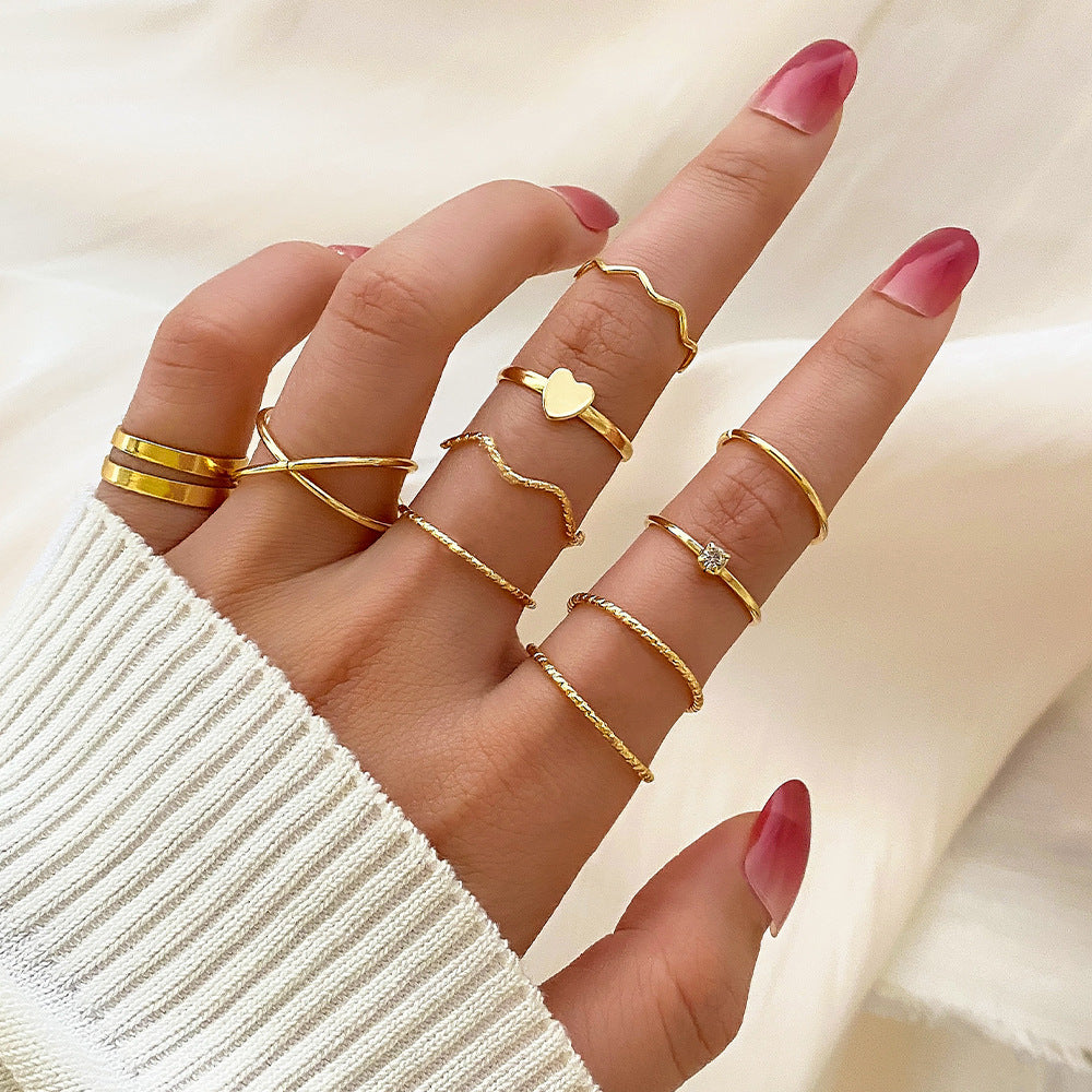 Butterfly Ring Multi Joint 22 Piece Set