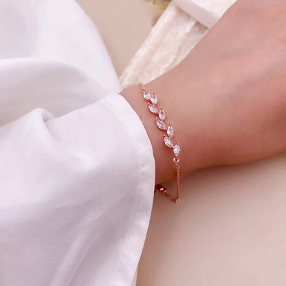 Rhinestone Geometric Bridal Bracelet