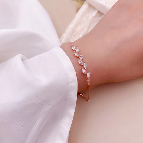 Rhinestone Geometric Bridal Bracelet
