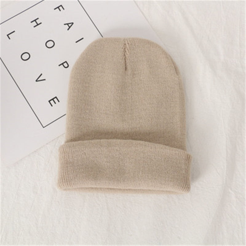 Knit Beanie for Fall and Winter in Candy Colors