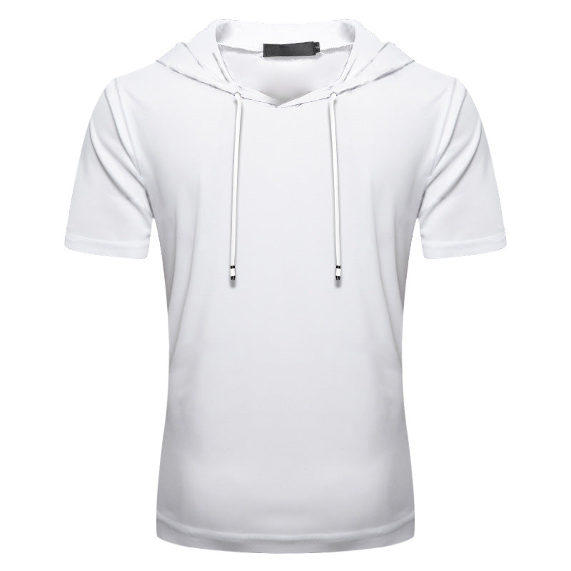 Men's Casual Hooded Short Sleeve Top
