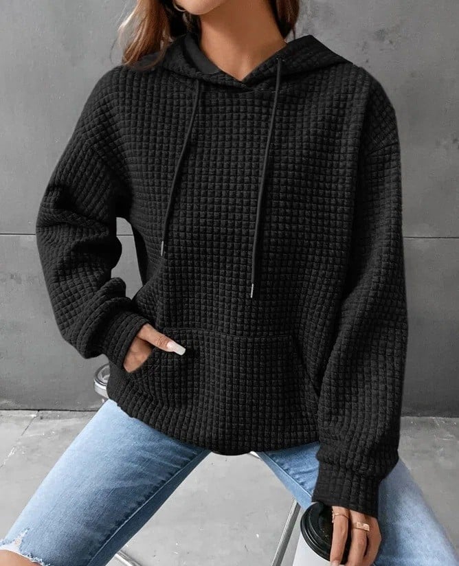 Ladies' Relaxed Solid Long-Sleeve Sweater