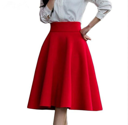 Chic High-Waist Umbrella Skirt