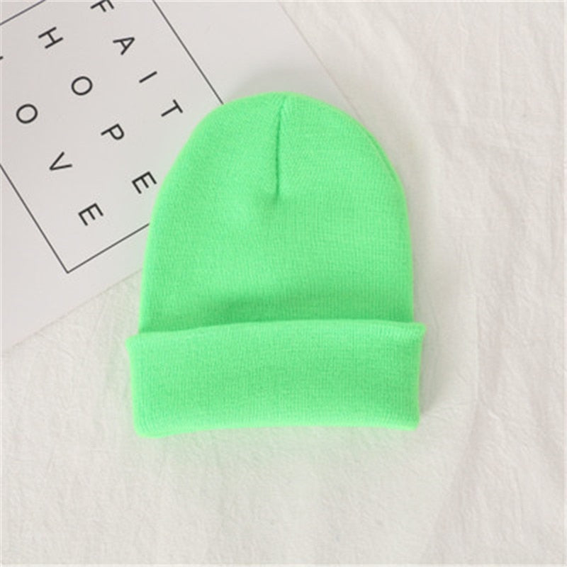 Knit Beanie for Fall and Winter in Candy Colors