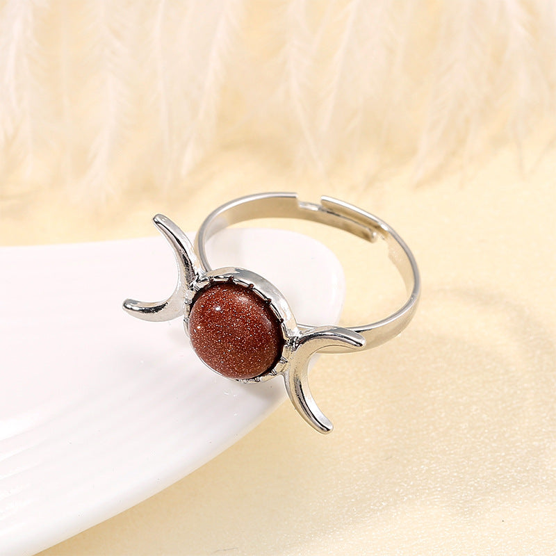 Vintage Elegance Natural Stone Ring