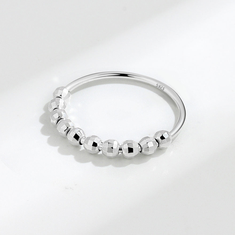Movable Beaded Ring for Women's Fashion