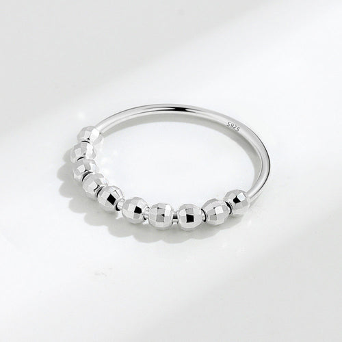 Movable Beaded Ring for Women's Fashion