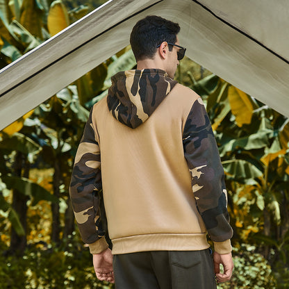 Men's Hooded Camouflage Sweatshirt for Autumn & Winter