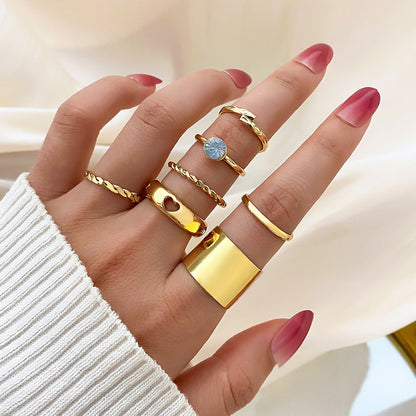 Butterfly Ring Multi Joint 22 Piece Set