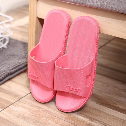 Non-slip Couple Plastic Slippers for Home Use