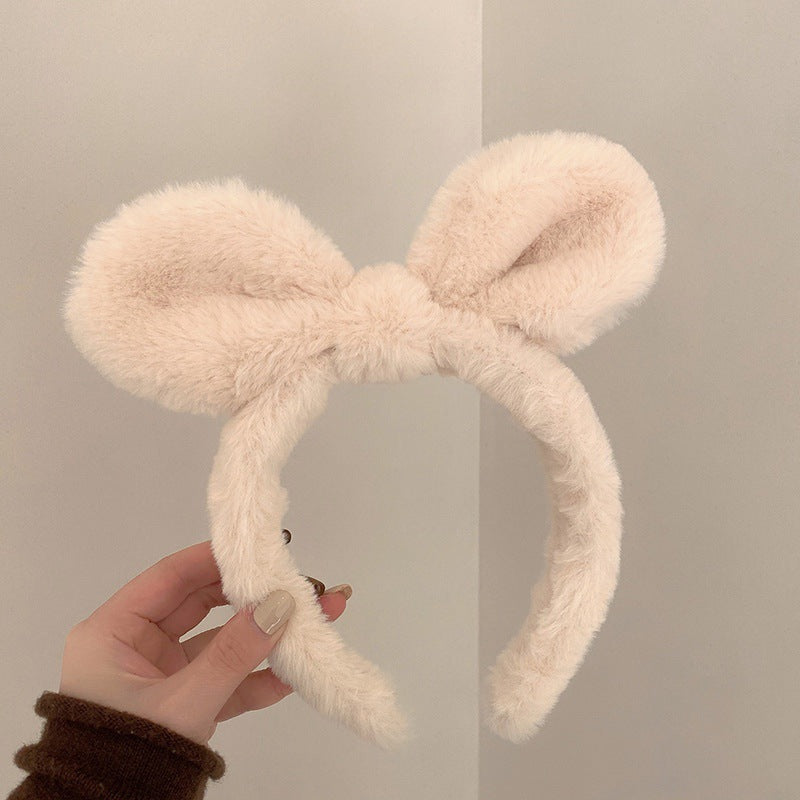 Plush Rabbit Ears Hair Hoop for Cute Playful Looks