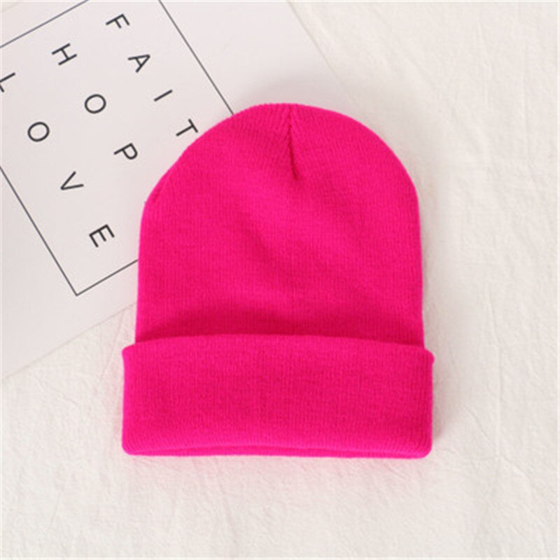 Knit Beanie for Fall and Winter in Candy Colors