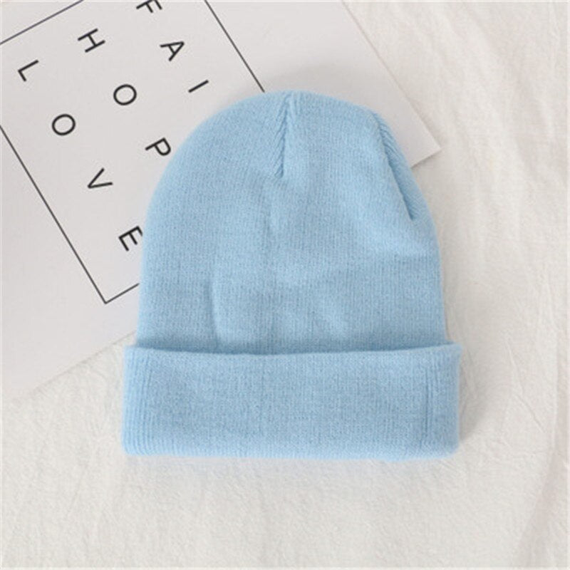 Knit Beanie for Fall and Winter in Candy Colors