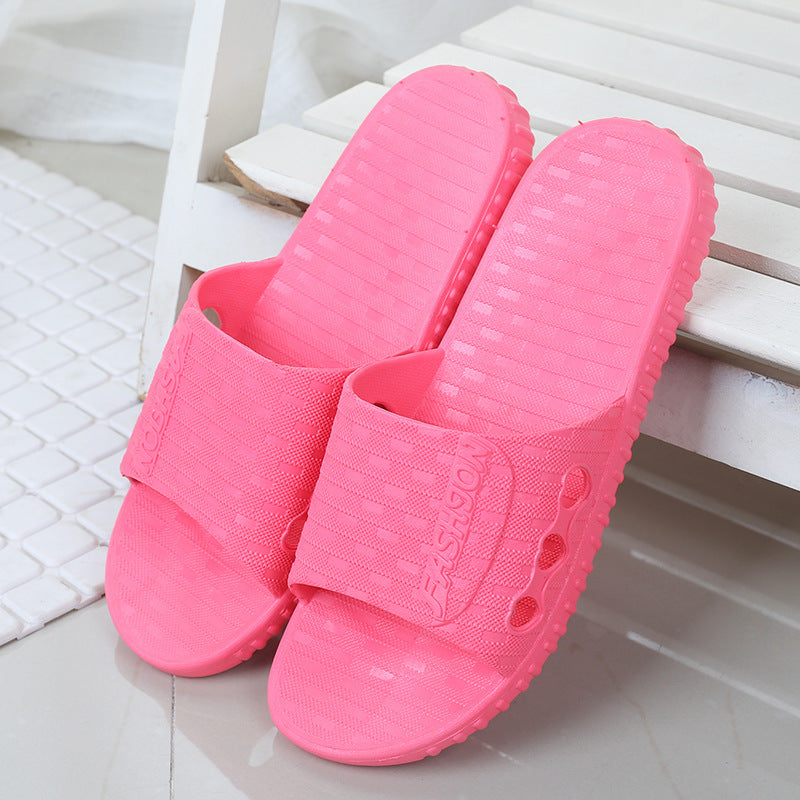 Non-slip Couple Plastic Slippers for Home Use