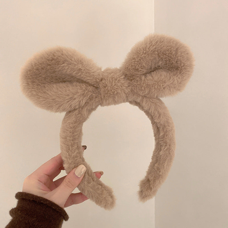 Plush Rabbit Ears Hair Hoop for Cute Playful Looks
