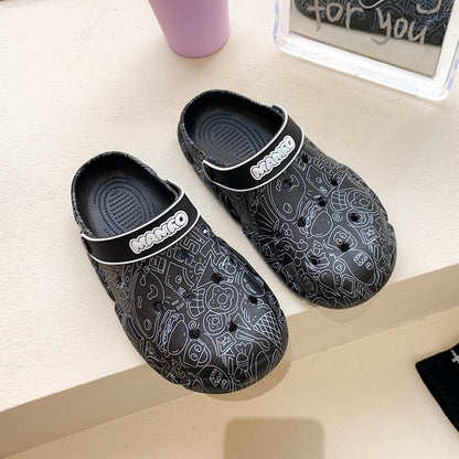 Thick Bottom Graffiti Nurse Hole Indoor Shoes