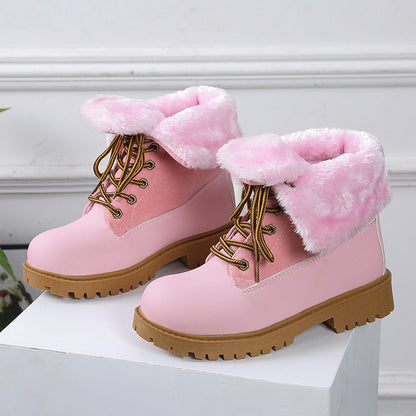 Chic Winter Lace-Up Ankle Boots