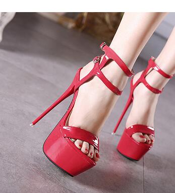 Color Block High Heel Sandals with Straps for Women