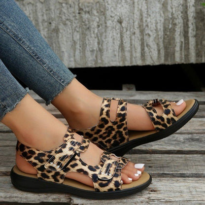 Women's Breathable Velcro Wedge Sandals - Casual Style