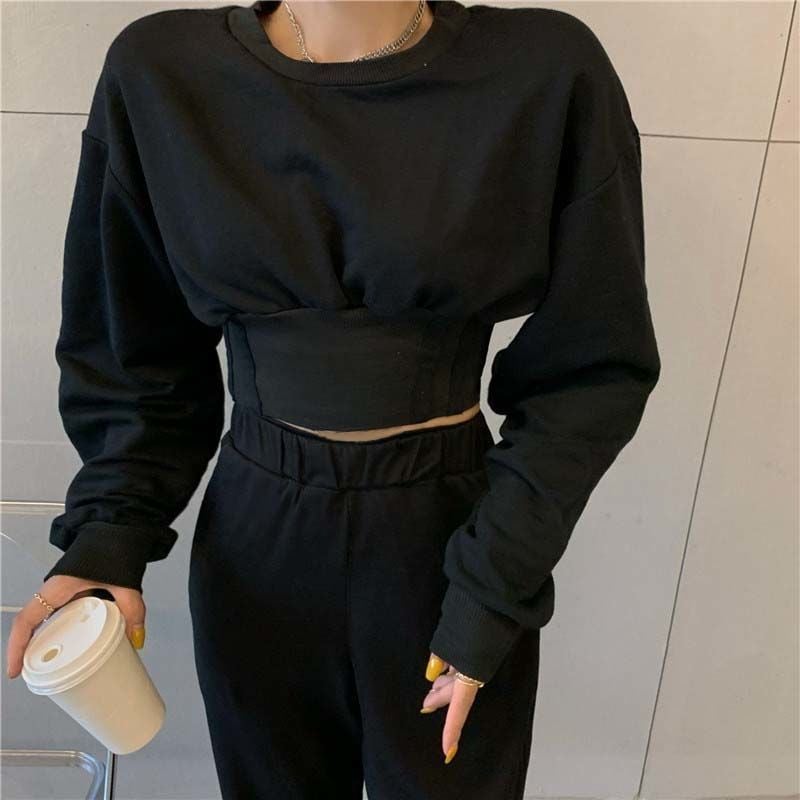 Korean Chic Loose-Fit Short Sweater