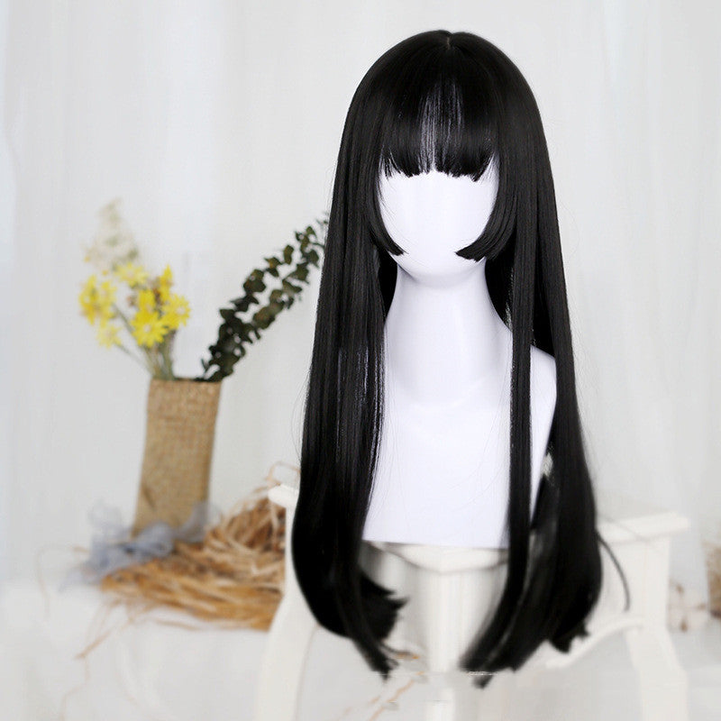 Sleek Black Straight Lolita Wig