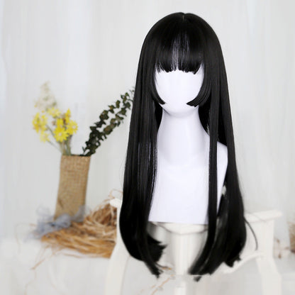 Sleek Black Straight Lolita Wig