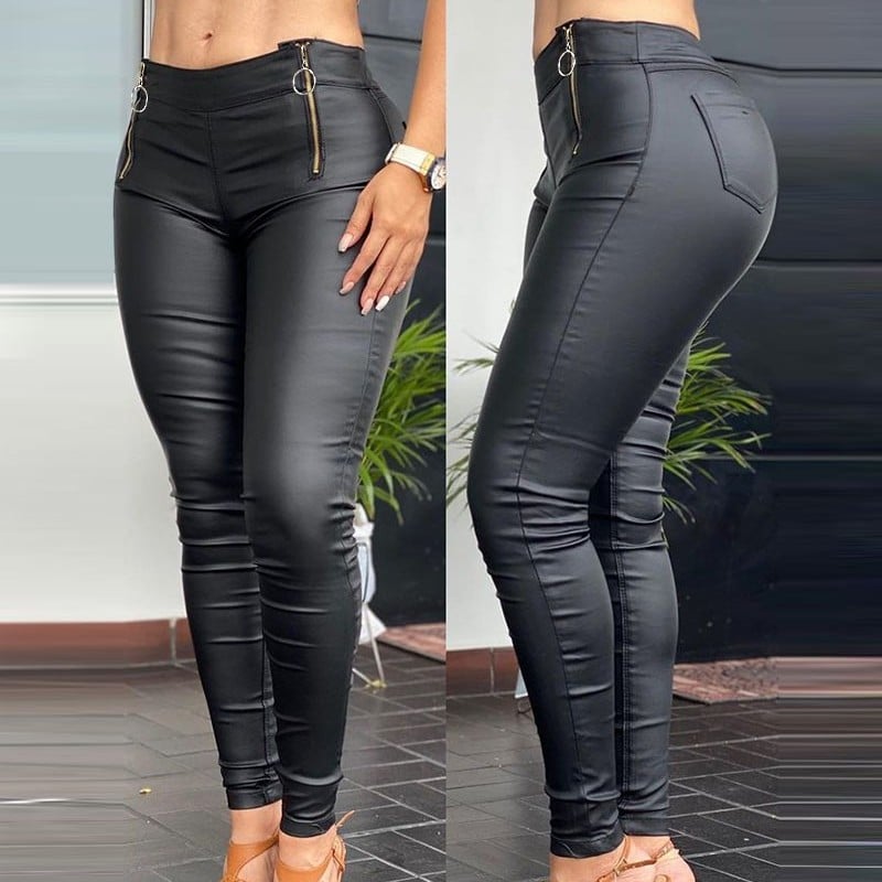 Euro-American Women's Sleek Black Pants