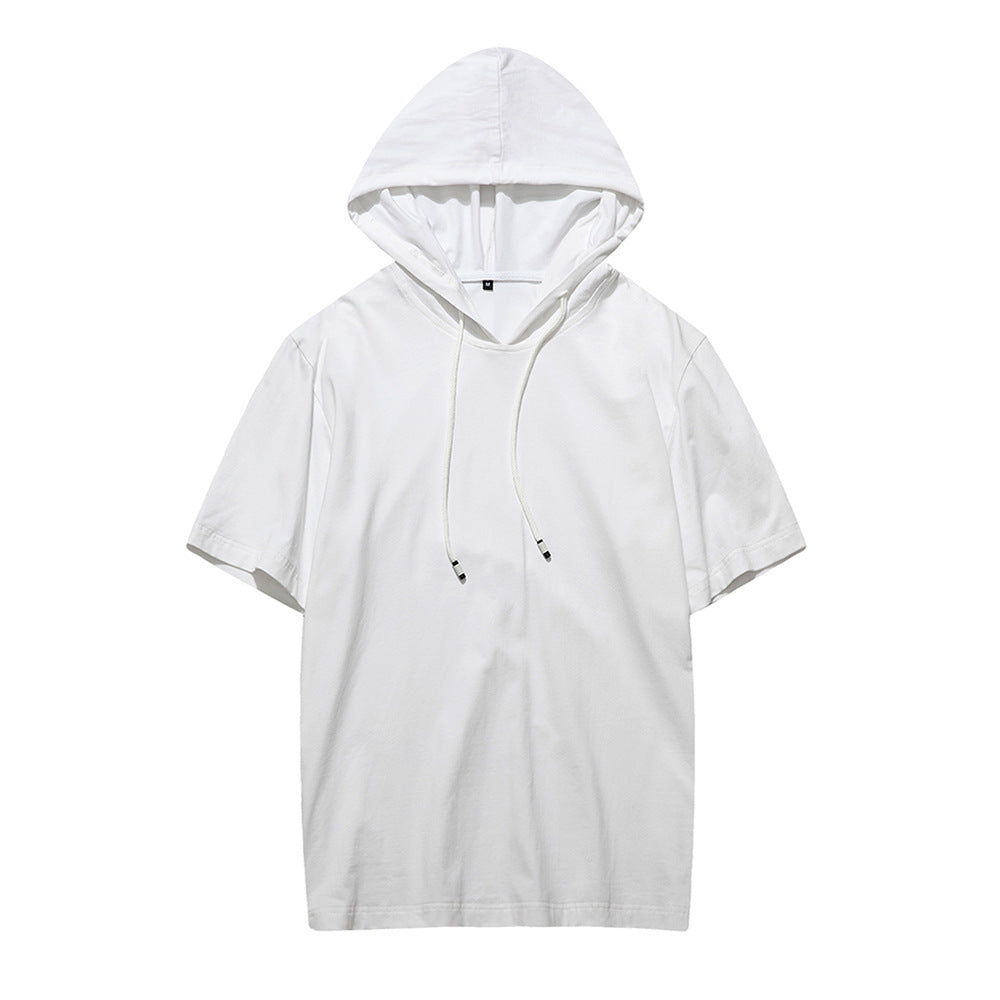 Men's Casual Hooded Short Sleeve Top