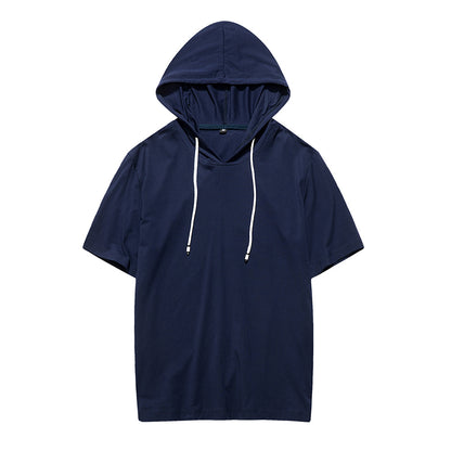 Men's Casual Hooded Short Sleeve Top