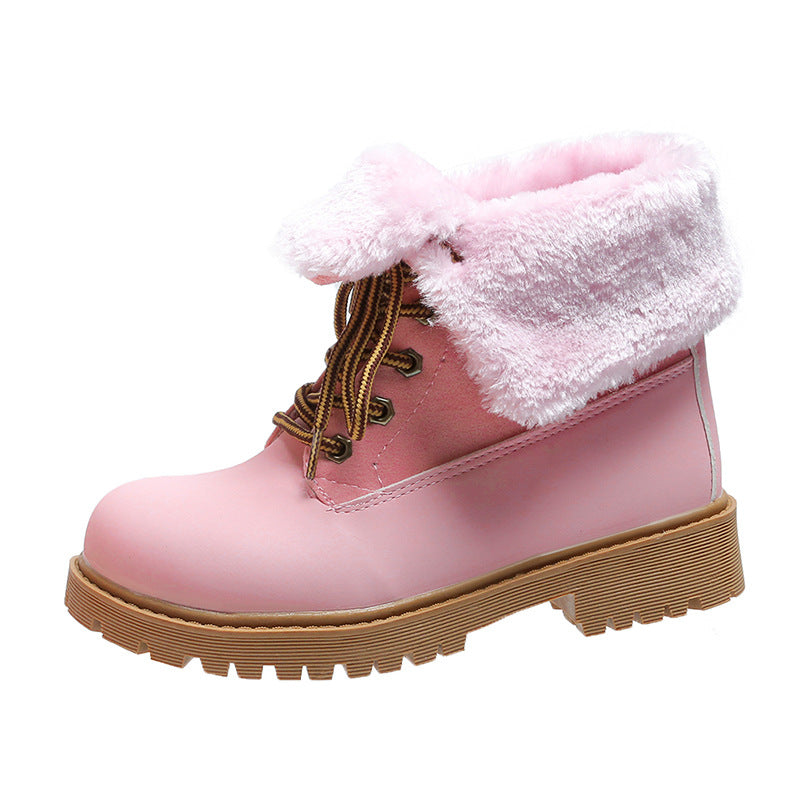 Chic Winter Lace-Up Ankle Boots