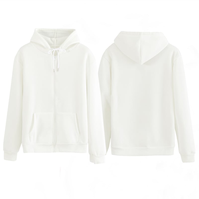 Plus Velvet Thick Zipper Hooded Sweater for All