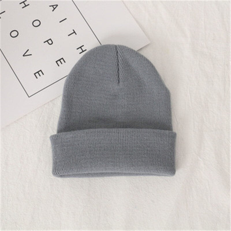 Knit Beanie for Fall and Winter in Candy Colors