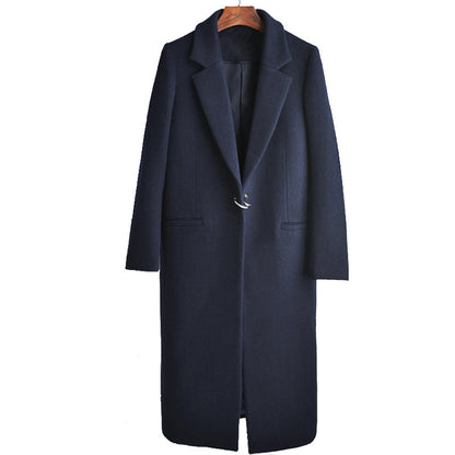 Ladies Over-Knee Slimming Padded Woolen Coat