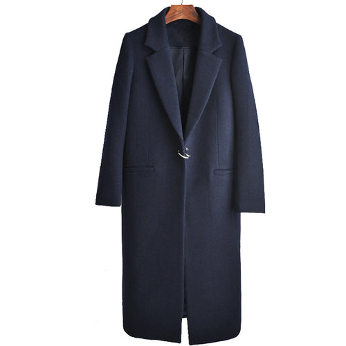 Ladies Over-Knee Slimming Padded Woolen Coat