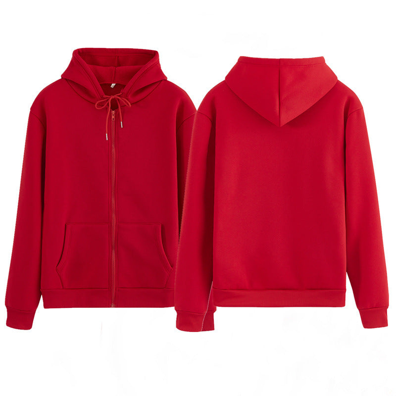 Plus Velvet Thick Zipper Hooded Sweater for All