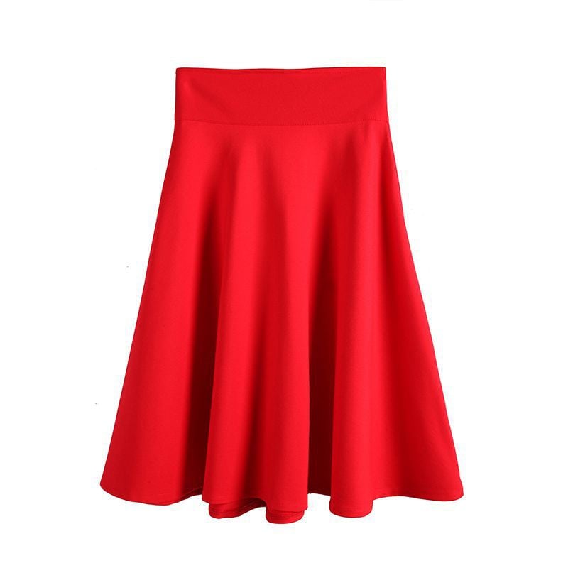 Chic High-Waist Umbrella Skirt