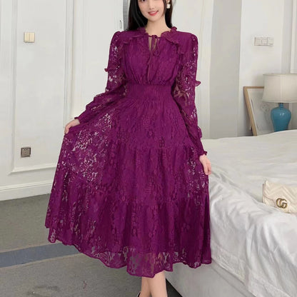 Lace Long Sleeved Dress for Women