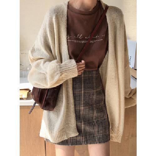Chic A-line Skirt with Attached Bag